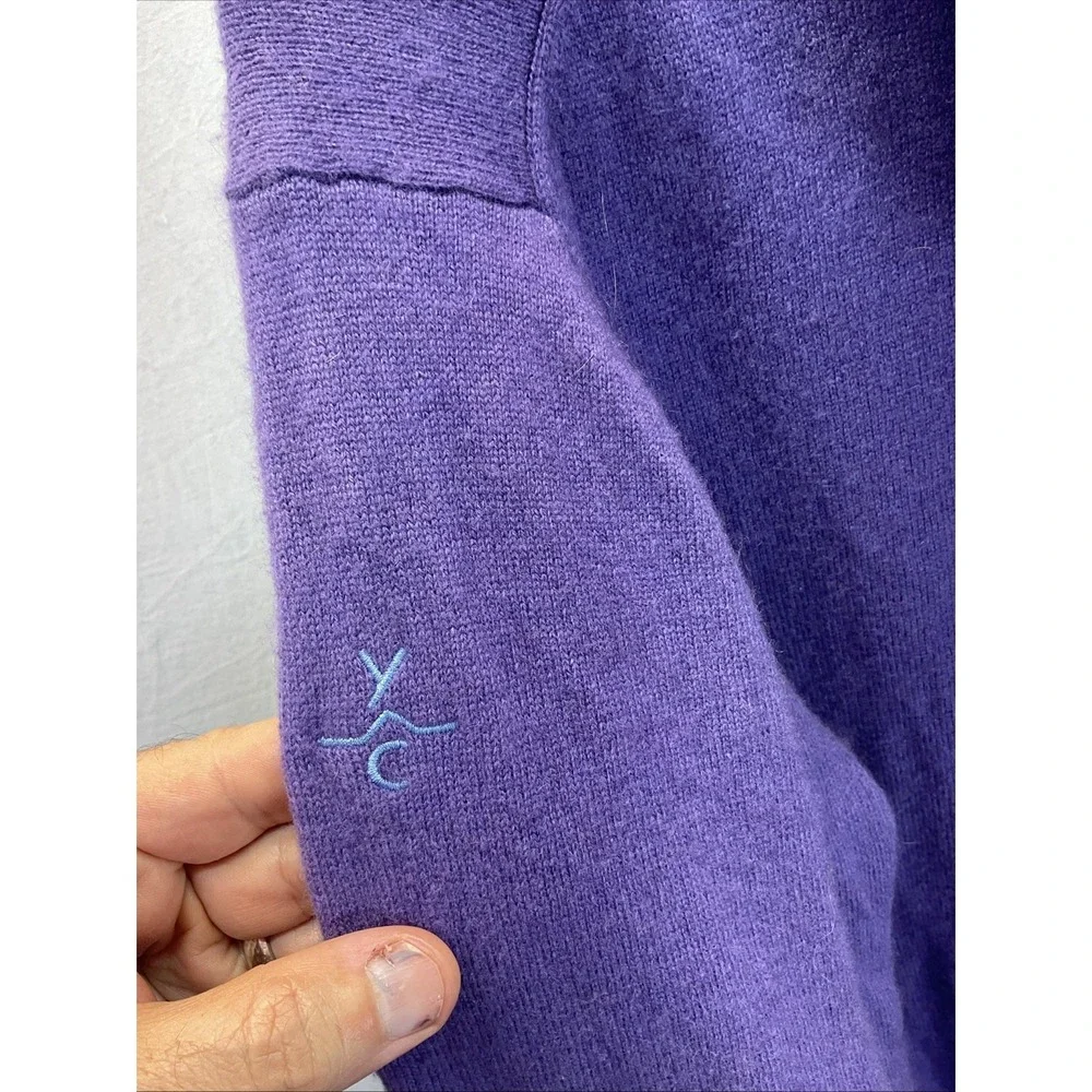 Greyson Womens‎ Purple Wool Cashmere Koko Hoodie Sweater M Golf Casual